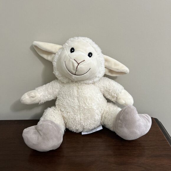 Silver One Lamb Plush Sheep Smiling Easter 8" - Picture 1 of 8